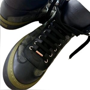 Men’s Jimmy choo Argyle Light Olive Camo Fabric Mix High Top Size 10.5